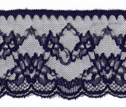 Flat 3.75"Economy Lace 10 Mtrs Navy Blue - Click Image to Close